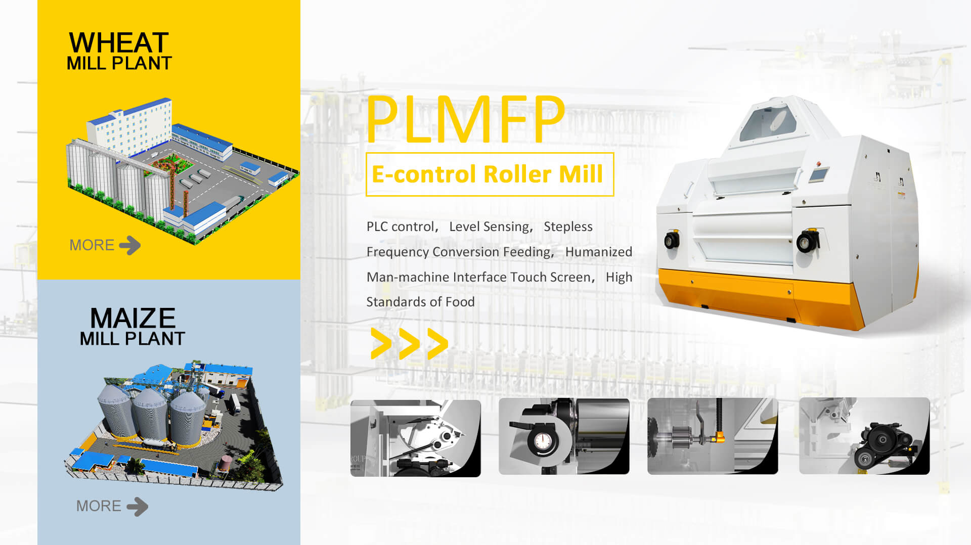 Molino de rodillos con control electrónico PINGLE PLMFP