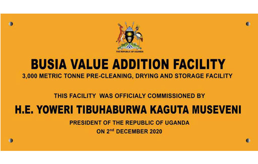 El presidente de Uganda dio a conocer la construcción del complejo de procesamiento de granos de Busia de Uganda emprendida por Pingle Group